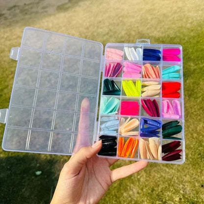 575 pices Acrylic nails box in 24 unique colours (with Free nail Glue+free delivery)