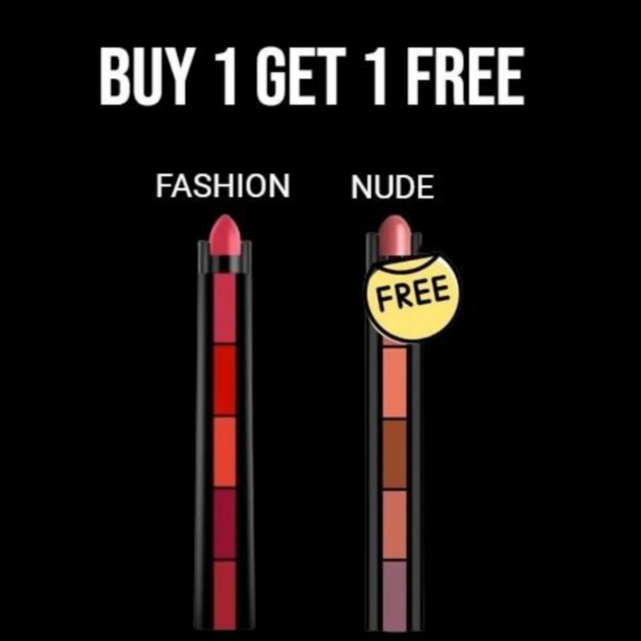 5 in 1 Matte Lipstick – Buy 1 Get 1 Free